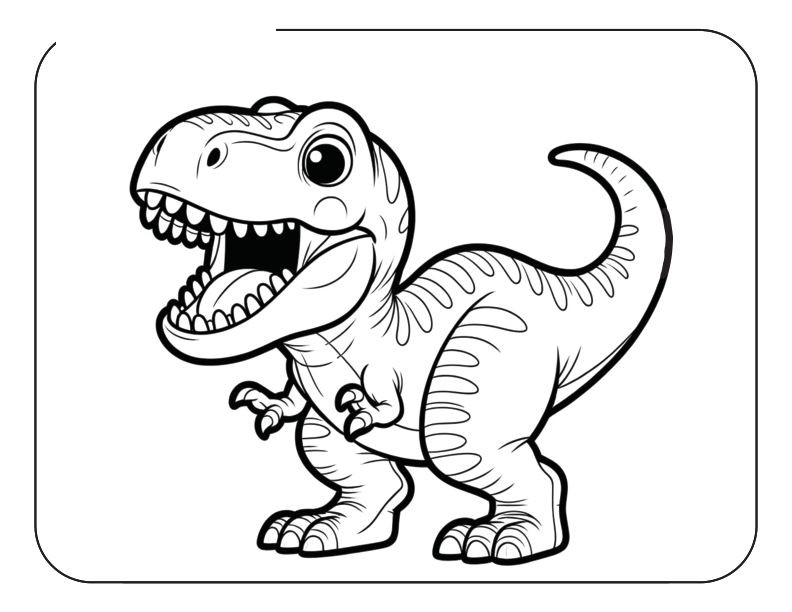 Let your little one bring this friendly, roaring T-Rex to life with their favorite colors.